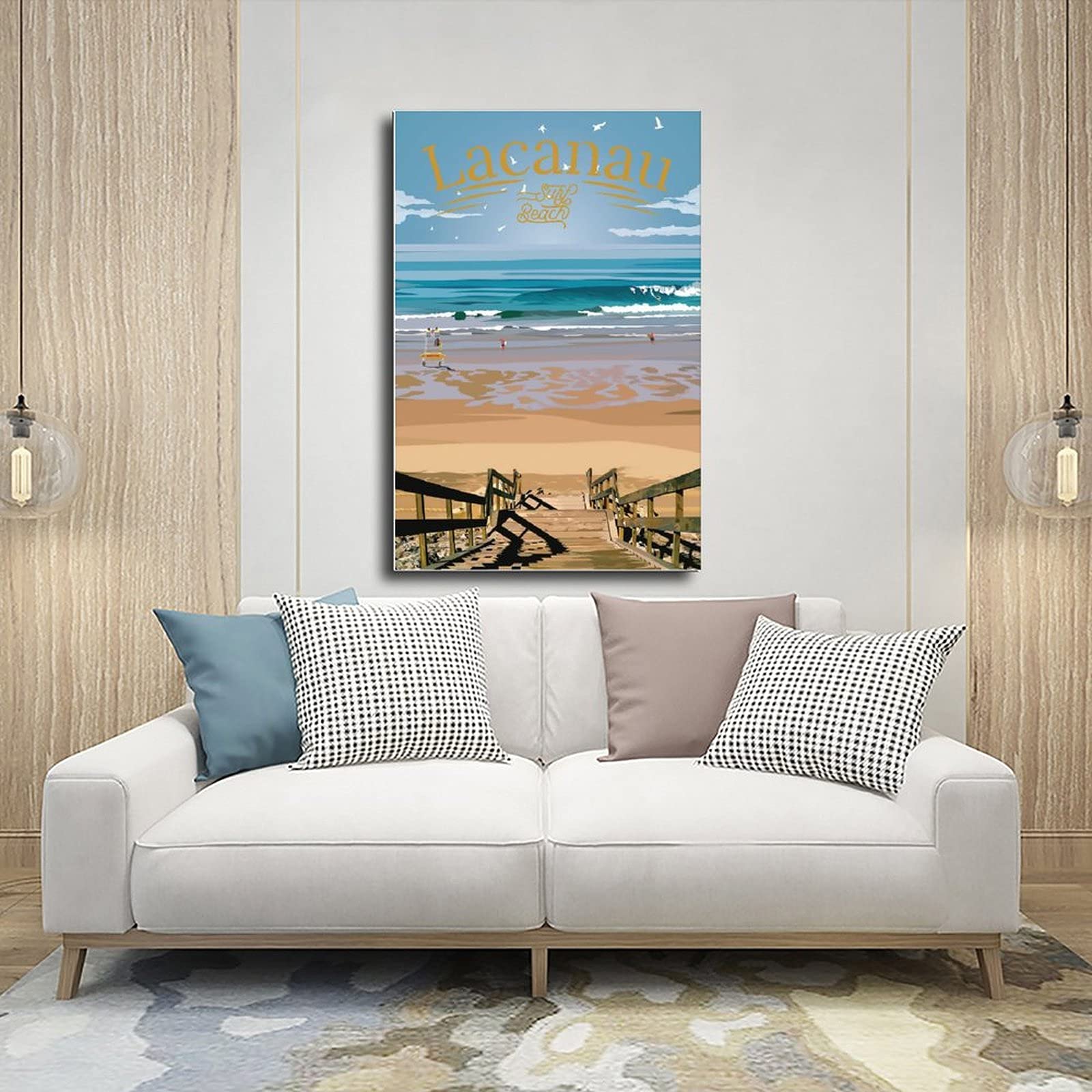 Bateau De Pêche à Étretat | Décoration Murale Pastel De La Plage En Normandie France