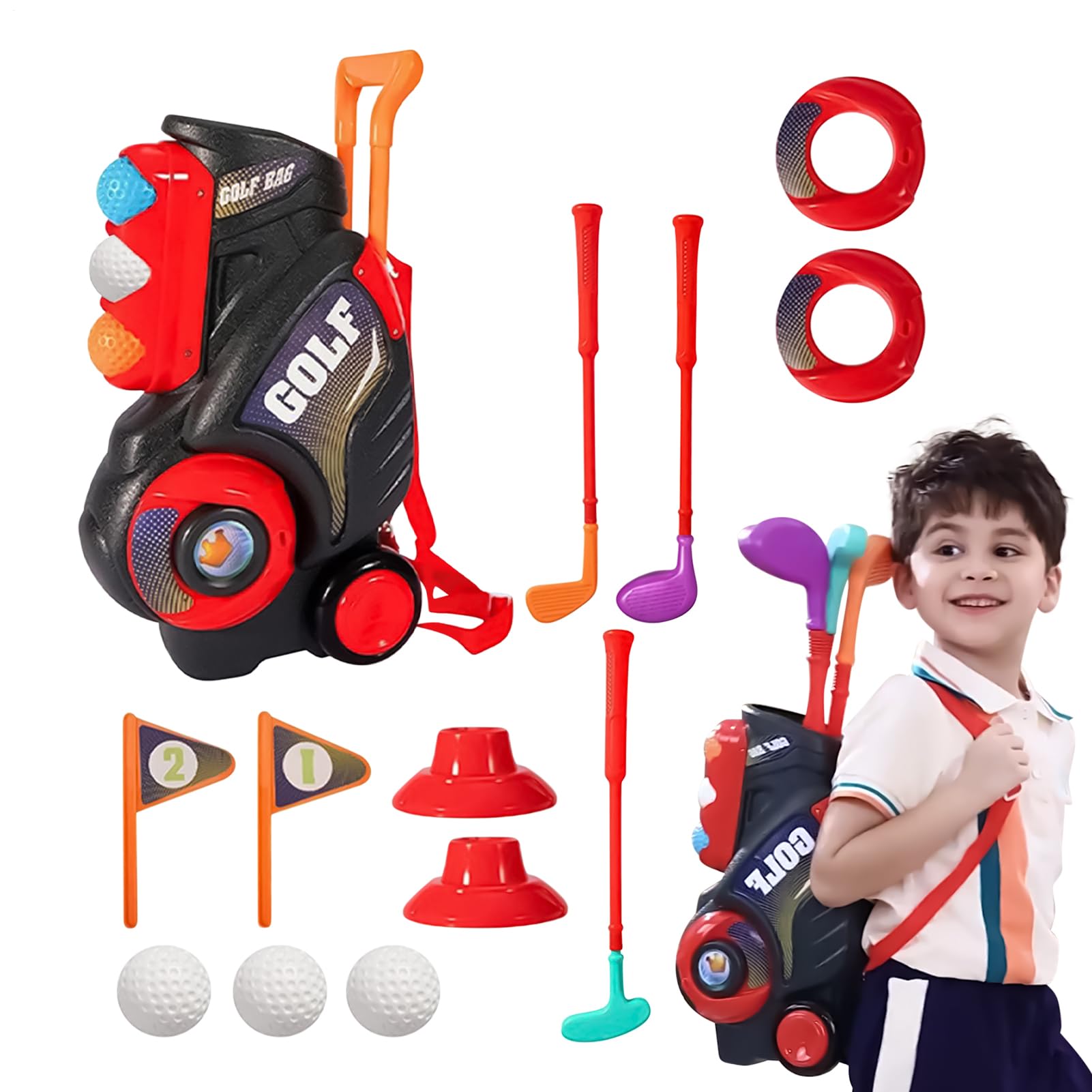 Palos de Golf para Niños 3-5 Juguetes Deportivos Aprendizaje Al Aire Libre