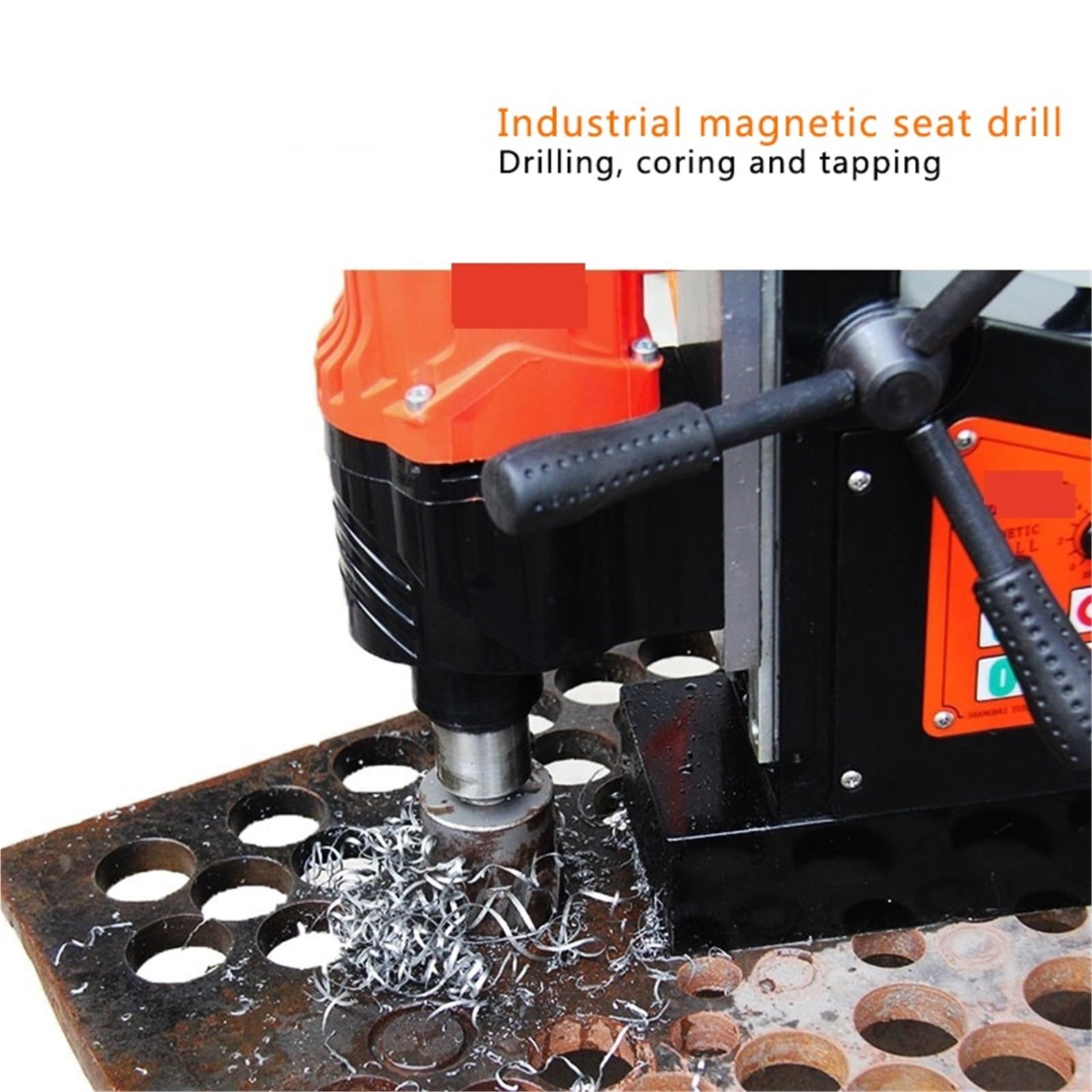 Trapano magnetico 800W elettrico rotante industriale con base magnetica Velocità regolabile Macchina for maschiatura e indietro Macchinari da officina