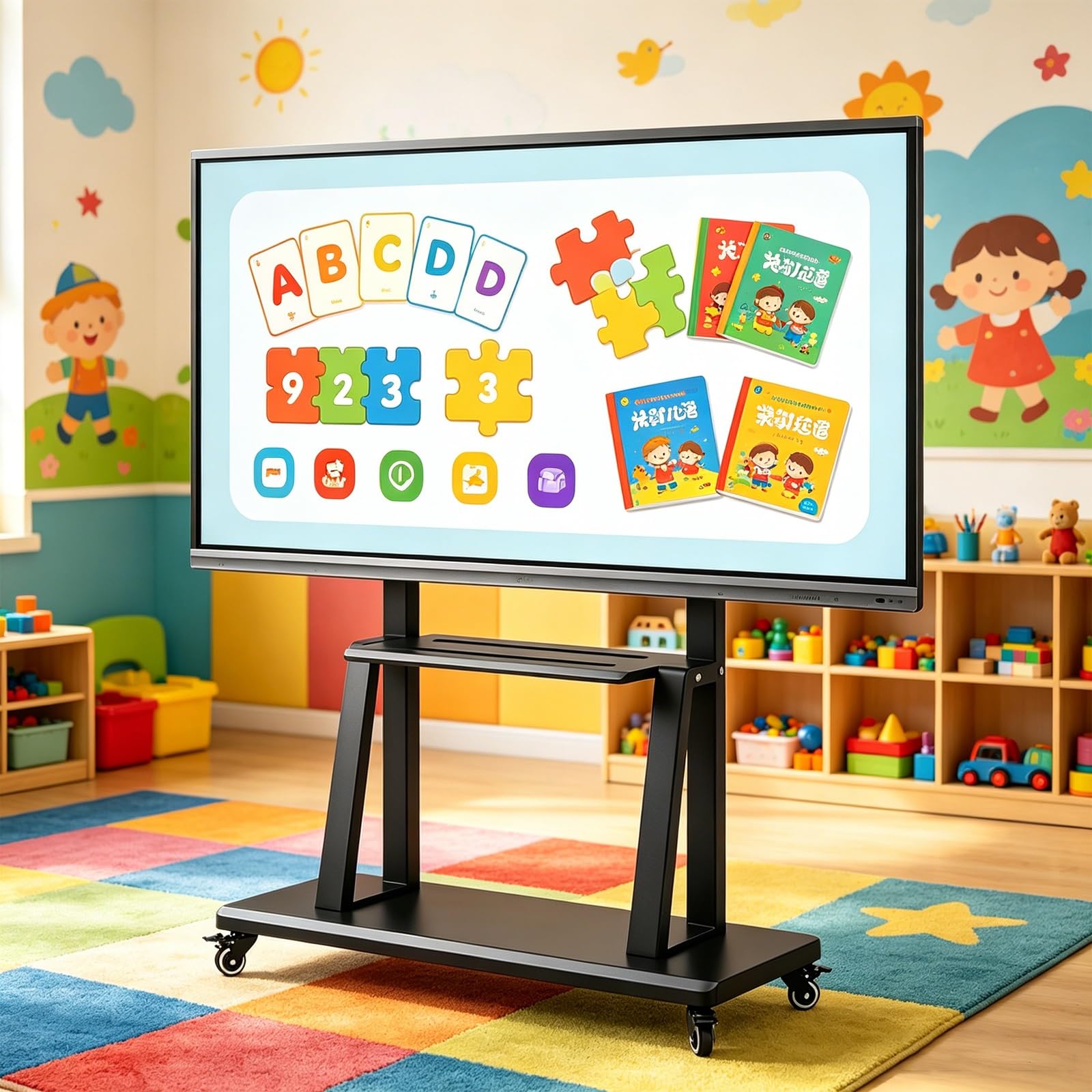 Pannello touch interattivo per didattica in aula vetro temperato antiriflesso resistente ai graffi agli urti e alle impronte digitali per Ufficio Classe Casa(1431 * 805mm/56.33 * 31.69in)