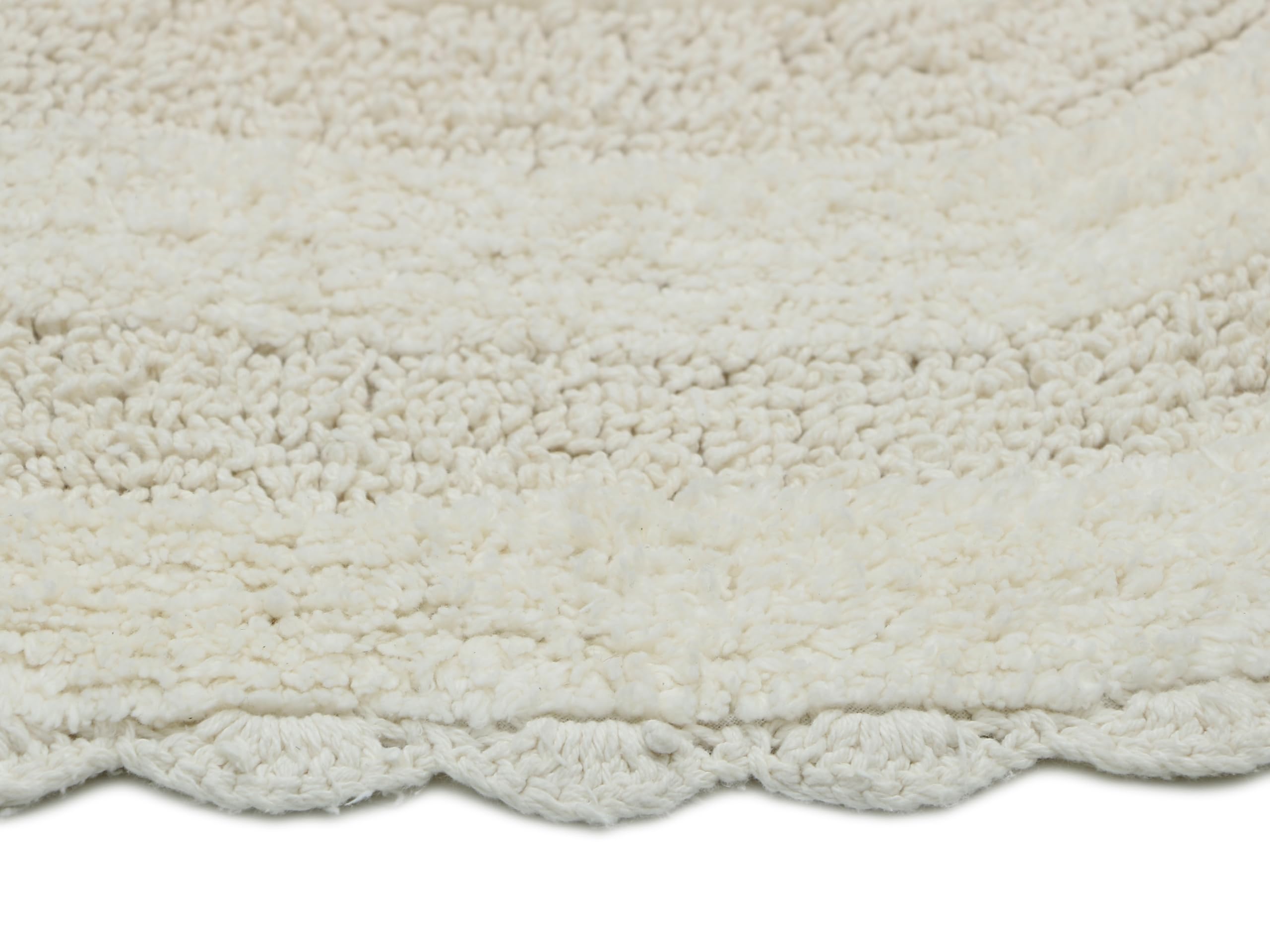 THE HOME TALK Cotton Oval Bath Rug | Area Rug for Spa, Vanity Shower, Kitchen & Living Room | Water Absorbent Linens | Warm & Soft Carpets | Bathroom Accessories | 50 x 75 cm 3