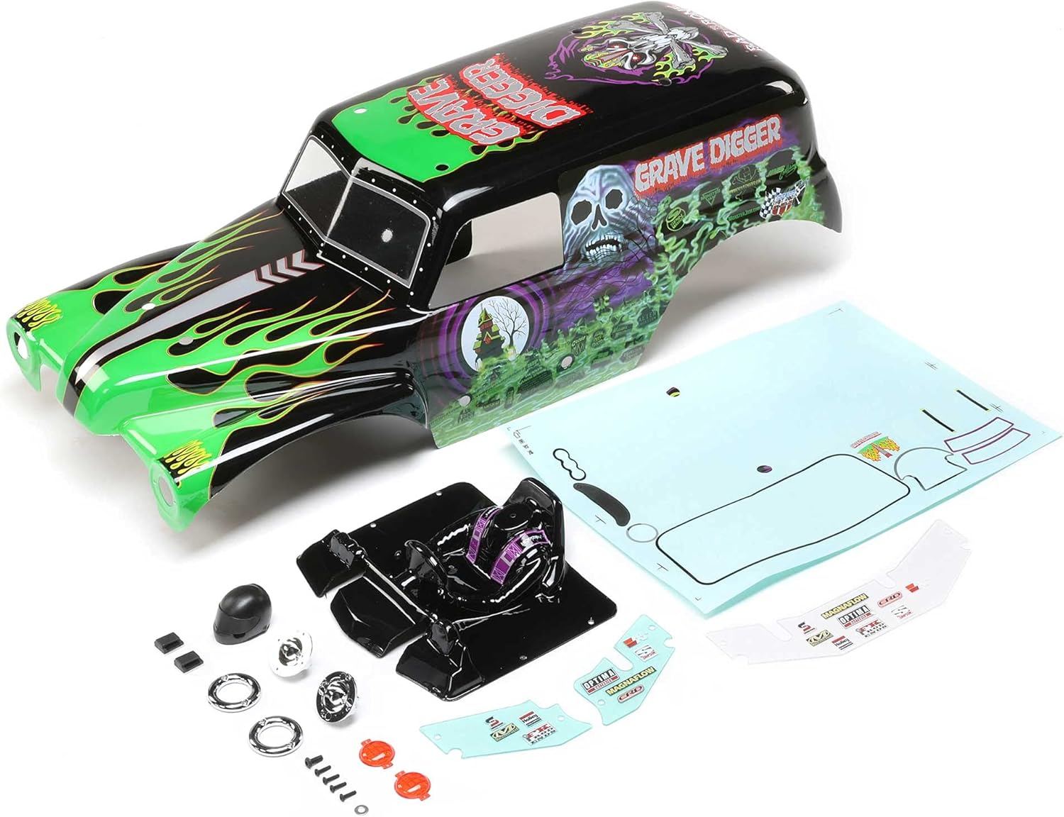 Losi Body Set Painted Grave Digger LMT LOS240013 Car/Truck Bodies Wings & Decals