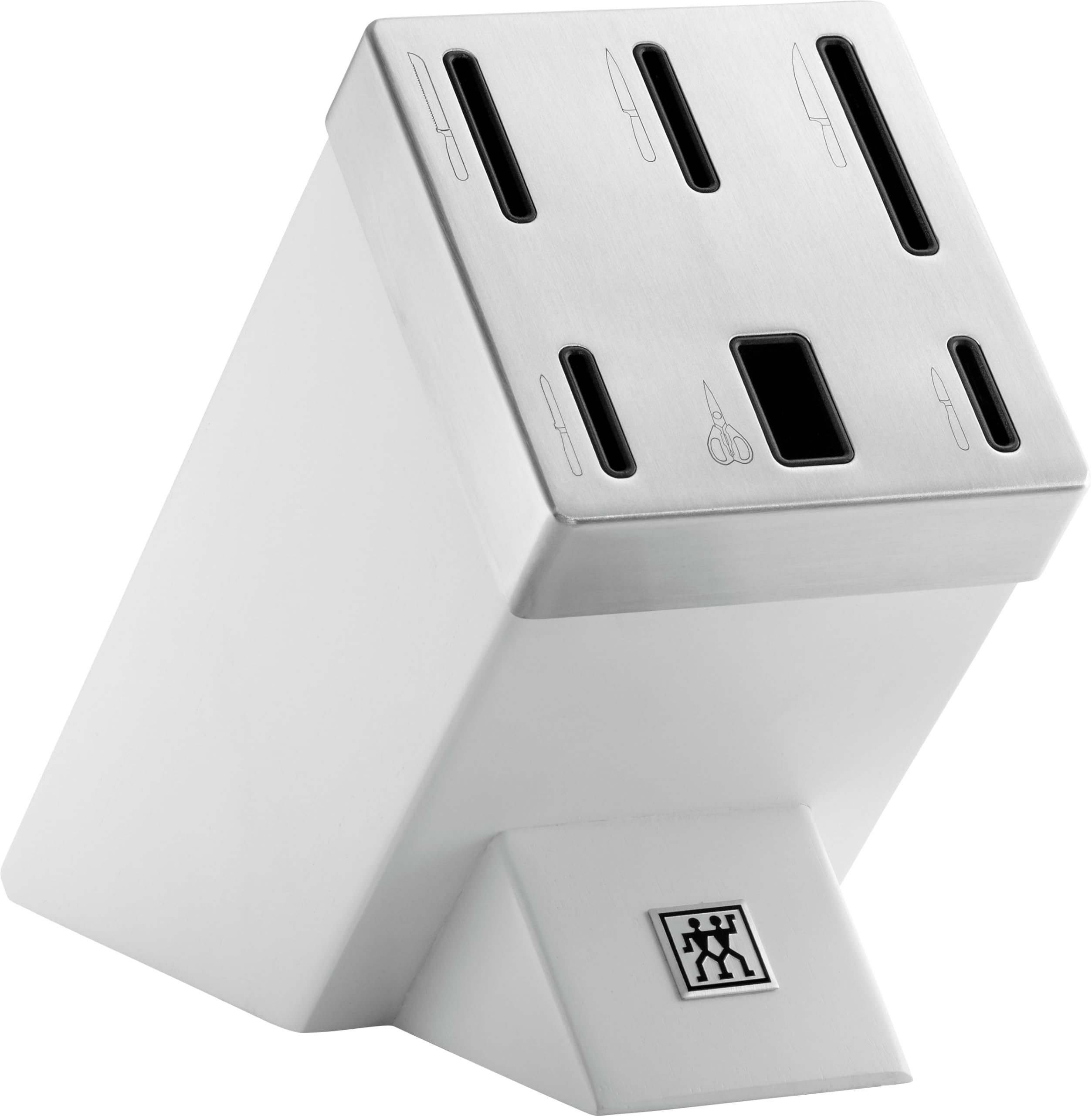 ZWILLING Gourmet bloque de cuchillos autoafilable, 7 piezas, acero especial inoxidable, blanco, Made in Germany