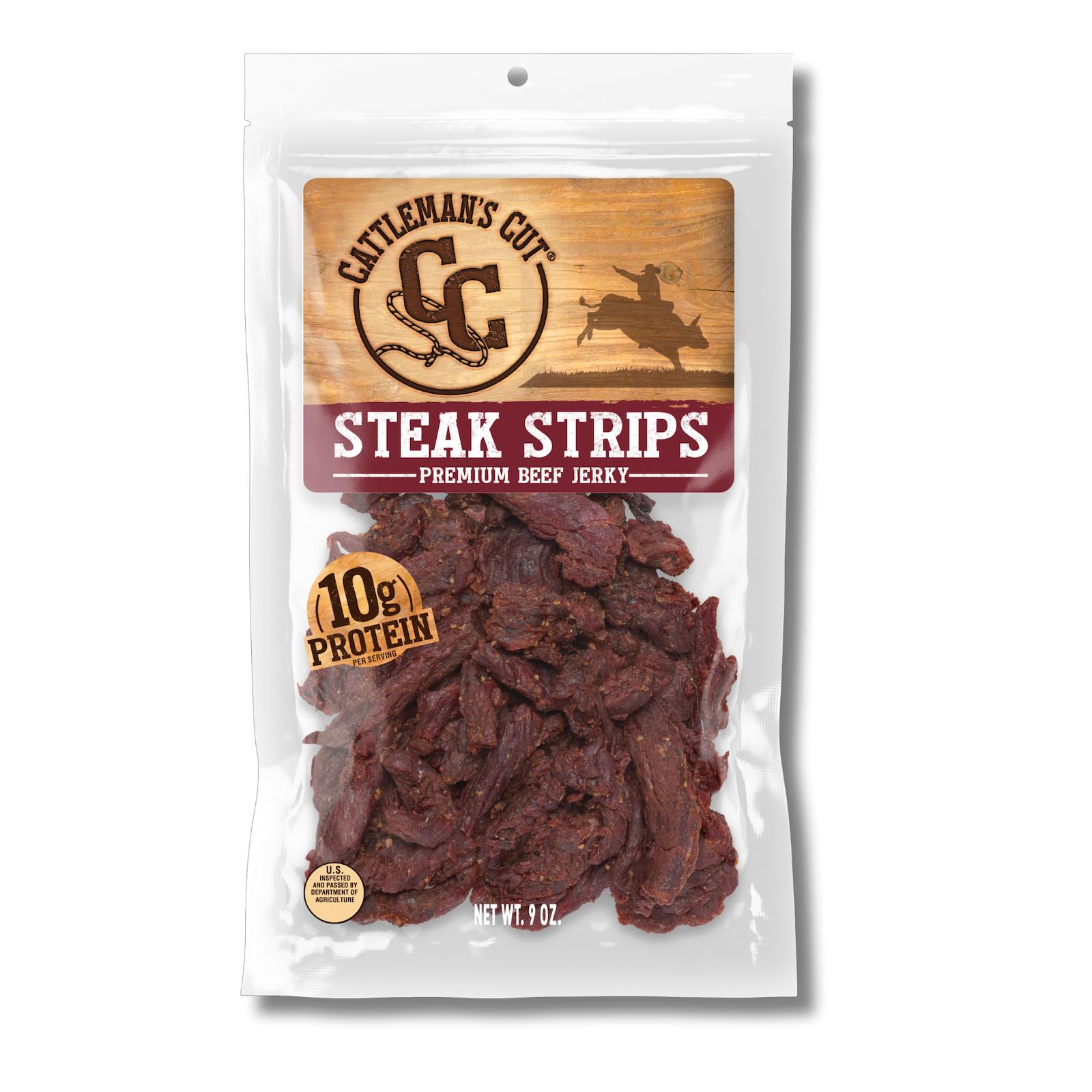 Cattleman's Cut Texas Style Flank Steak Beef Jerky, 9 Ounce