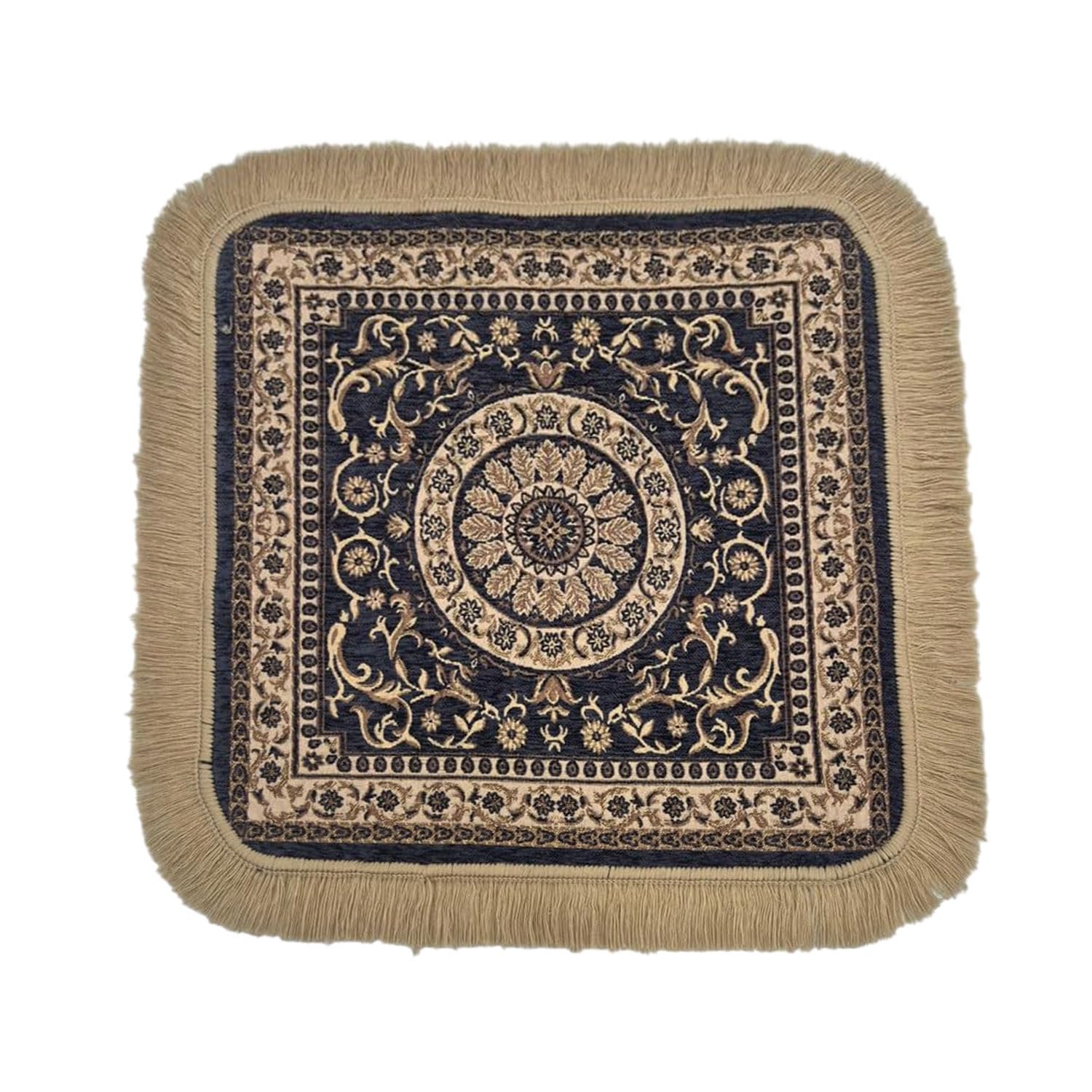 Soft Chenille Prayer Mat - Purple Mandala Design -12