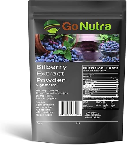 Go Nutra Polvo de fruta de arándano 4 1 extracto 4 veces más fuerte antioxidante 1 lb