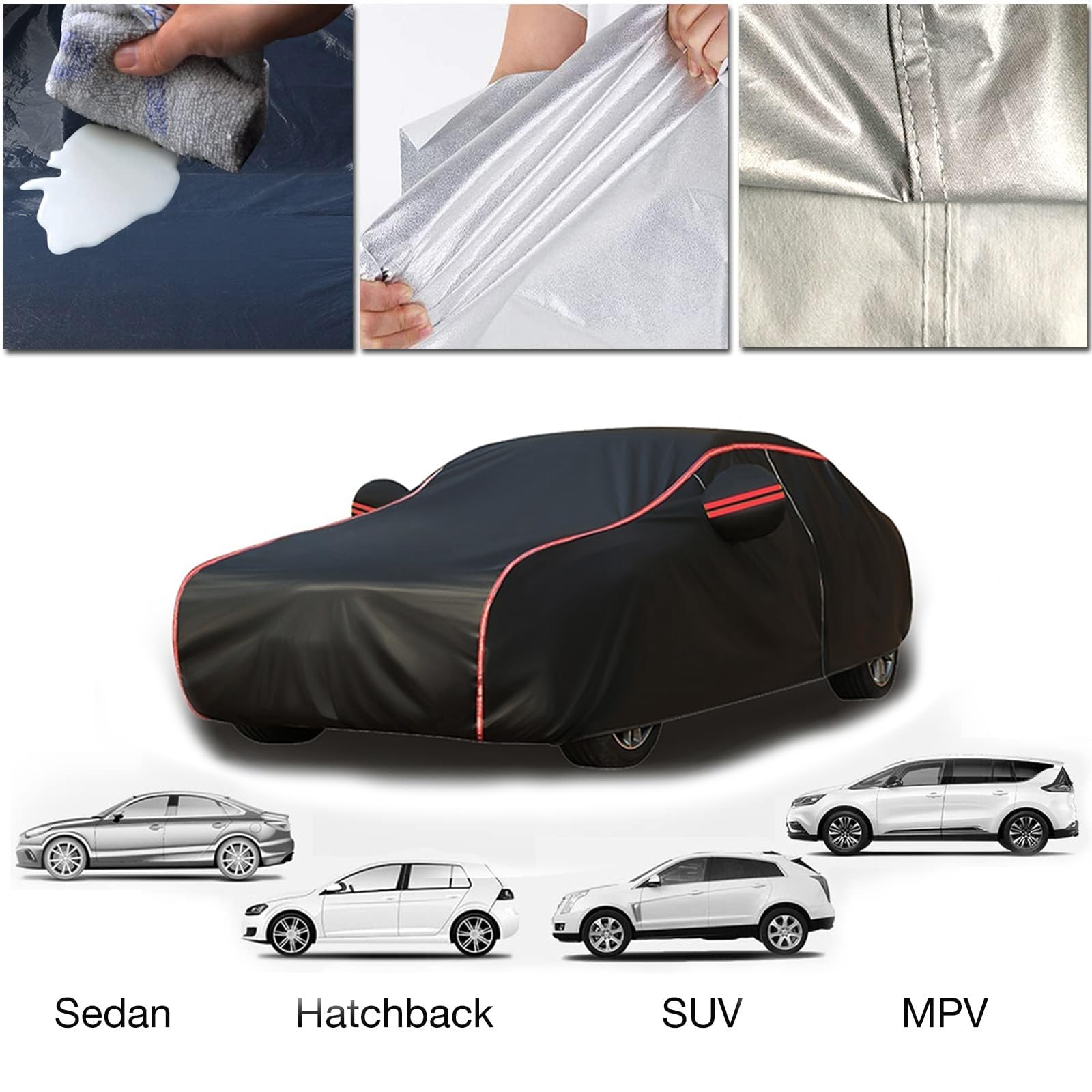 Bache Voiture Exterieur pour Renault 5 E-Tech （2024-2025）,3920 * 1772 * 1500mm,Housse De Protection Imperméable Respirante À l'eau,Anti-UV,avec Zip S26321
