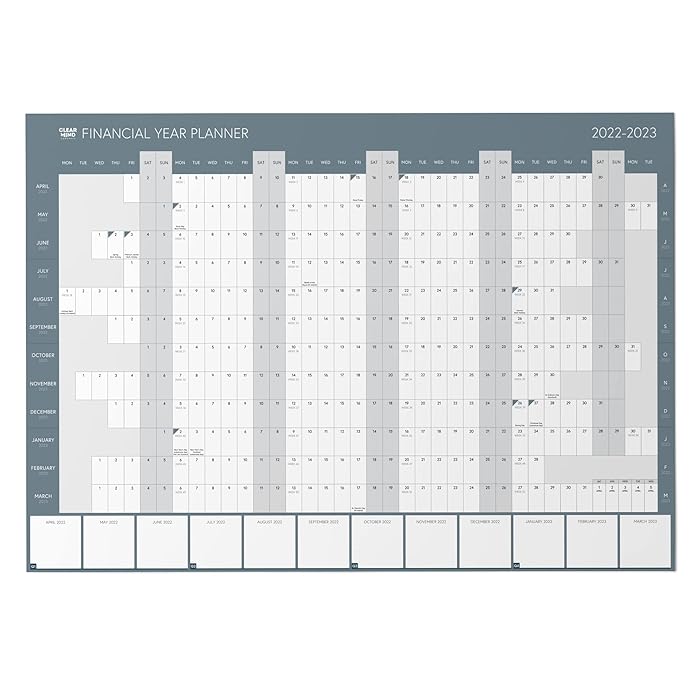 Buy Financial Year 20222023 Wall Planner by Clear Mind Concepts A2