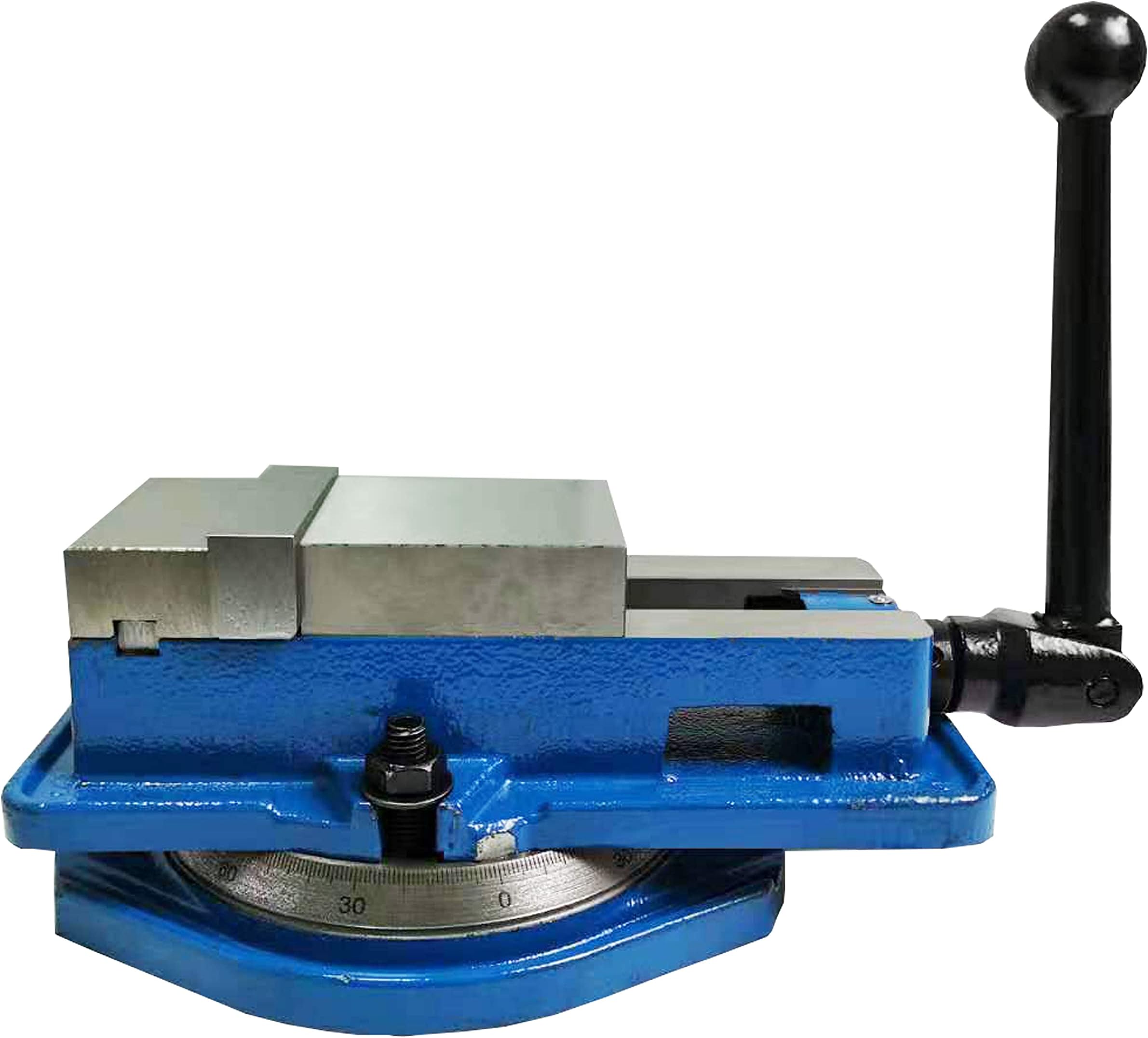 Liphontcta HFS (R) 8" Milling Machine Lockdown Vise -Swiveling Base - Hardened Metal - CNC Vise