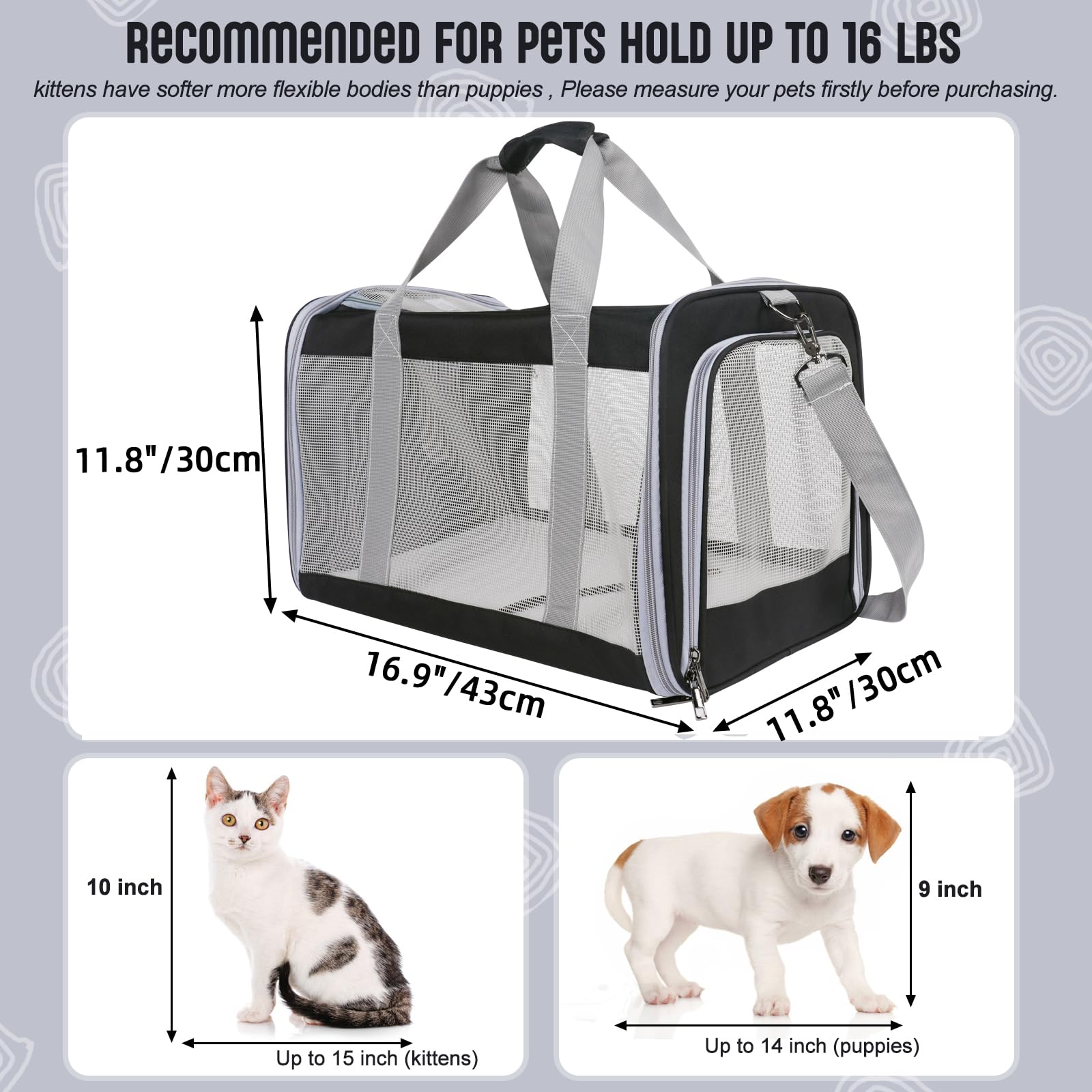 TIYOLAT Pet Carrier for Large Cats of 20 Lbs - Image 2