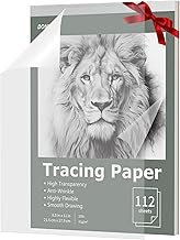 Tracing Paper 8.5" x 11", 112 Sheets Transparent Vellum Paper for Tracing Pads, Christmas Birthday Gifts for Adults Teens, 25lb/41gsm Translucent Tracing Paper for Sketching, Drawing, Overlays