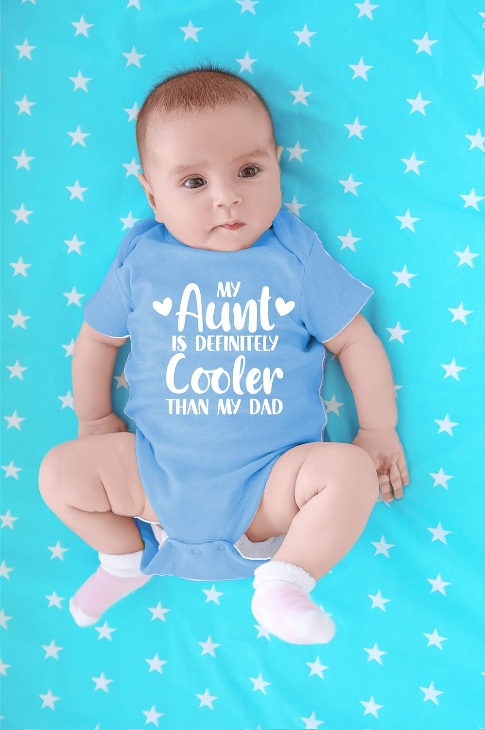 CBTwear My Aunt Is Cooler Than My Dad - Baby Clothes - Funny Newborn Bodysuit Outfits for Boys and Girls