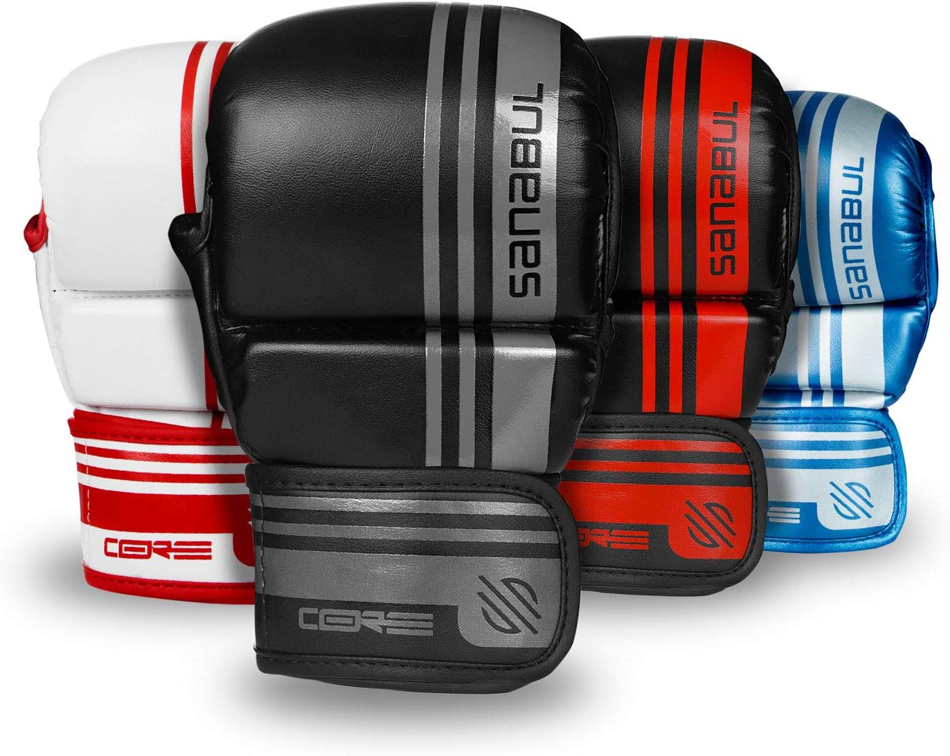 Sanabul Core 7oz MMA Gloves for Men & Women, Hybrid MMA Martial Arts, Sparring Grappling Training, Padded Kick Boxing Gloves