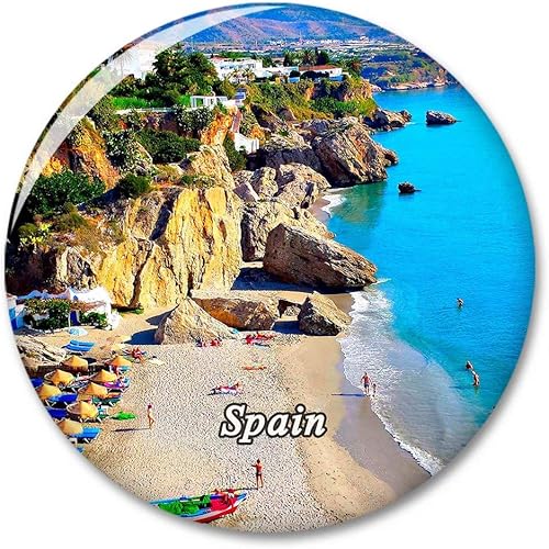 España Balcón Europeo, Nerja Nevera Imán Decorativo Imán Turístico Ciudad Viaje Recuerdo Colección Regalo Fuerte Refrigerador Pegatina