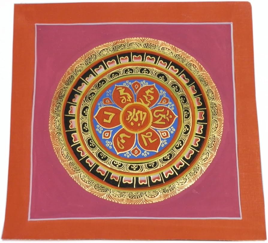 Amazon | 【並行輸入品】 アジアン雑貨 ネパール仏画 オーム