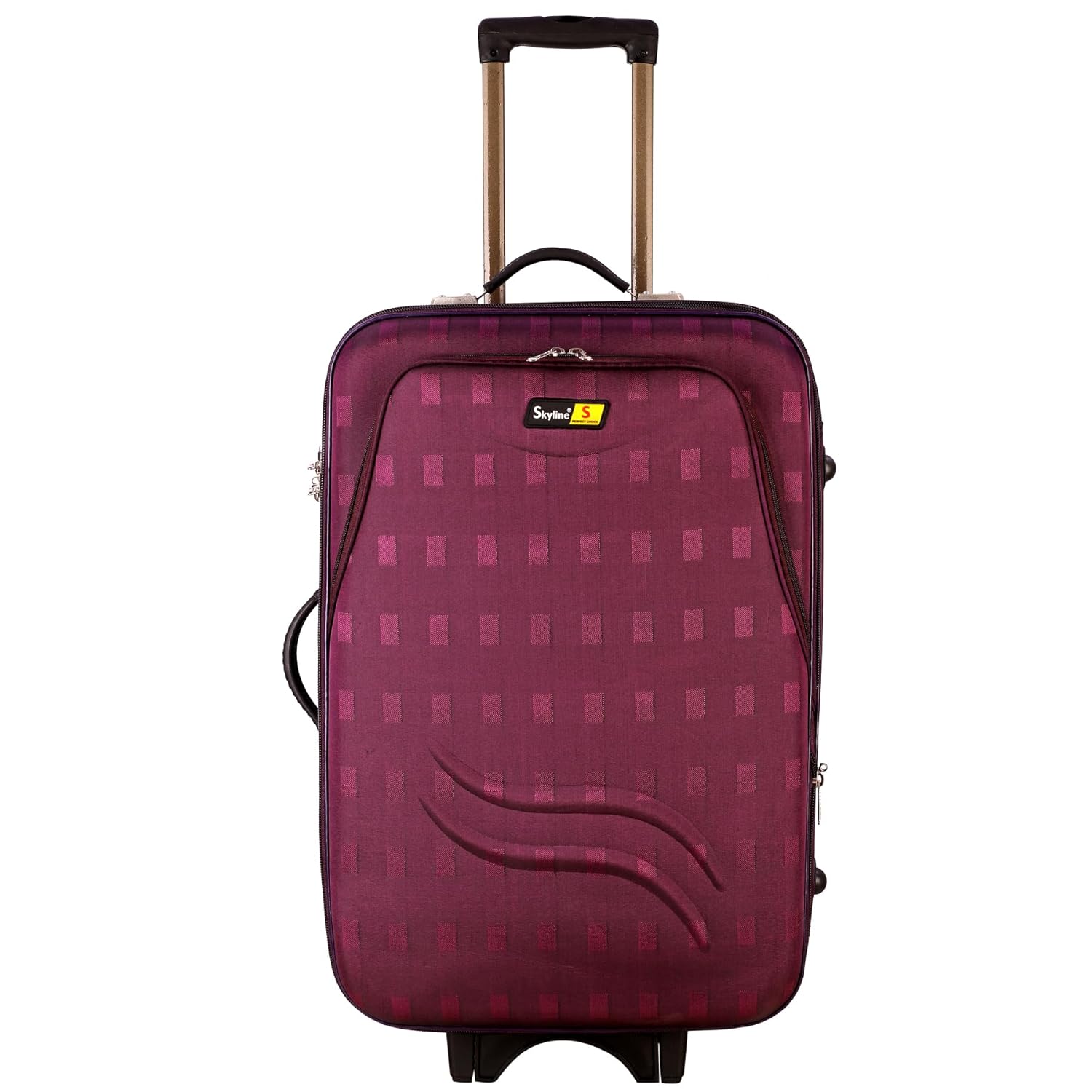 20 Inch Polyester 55L Luggage Suitcase with Wheels Available with Number Lock-Purple 20 Inch Polyester 55L Luggage Suitcase with Wheels Available with Number Lock-Purple