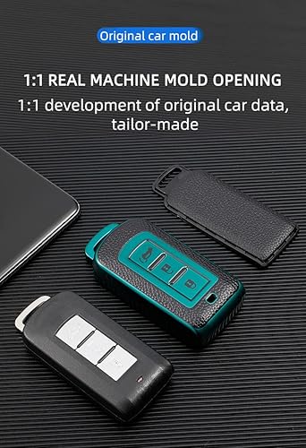 Miniatura 3 de ontto Protector de llavero para Mitsubishi Outlander Eclipse Cross ASX Mirage RVR Lancer - Funda para llave remota de automóvil, color rojo