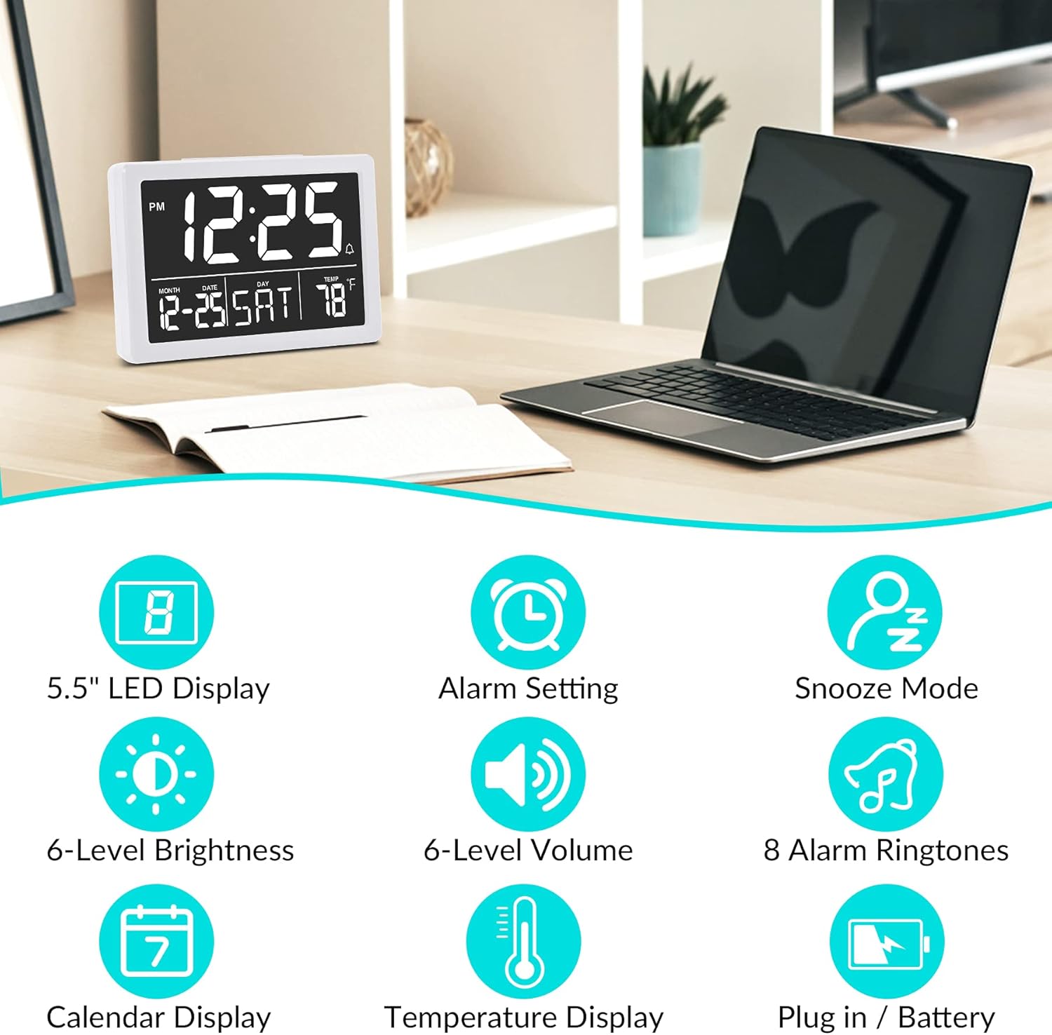 SZELAM Digital Alarm Clock features overview