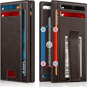 Amazon.com: Wallet for Men 14-16 Cards, Men's Leather Wallet ...