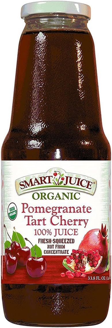 Smart Organic Pomegranate Tart Cherry Juice, 33.8 Ounce - 6 per case.