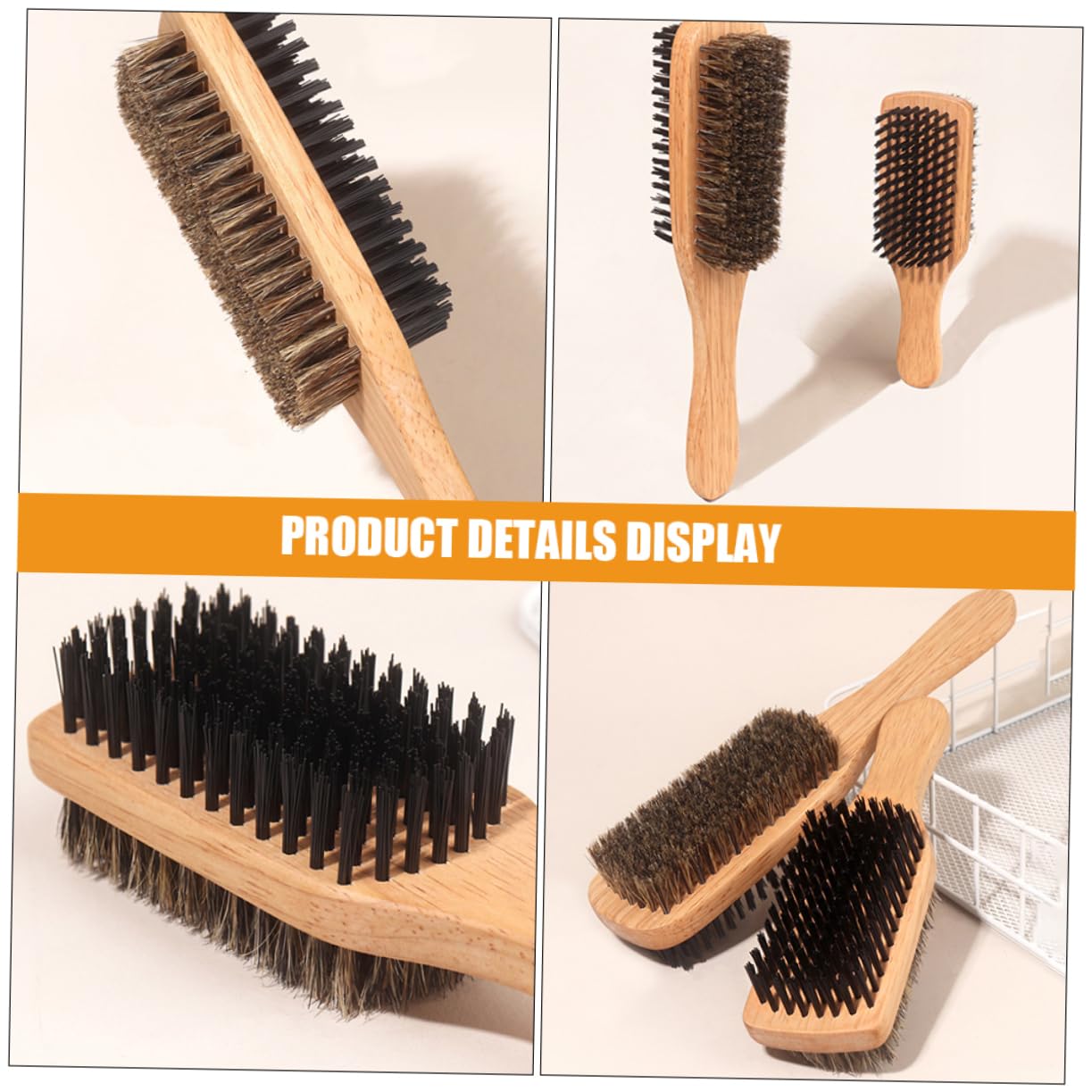 Healeved 8pezzi Spazzola Per e Barba Spazzola Doppio Lato Con Setole Naturali Per Districare e Modellare Adatta Tutti Tipi Di e Barba Resistente e Delicata Per Uso Quotidiano