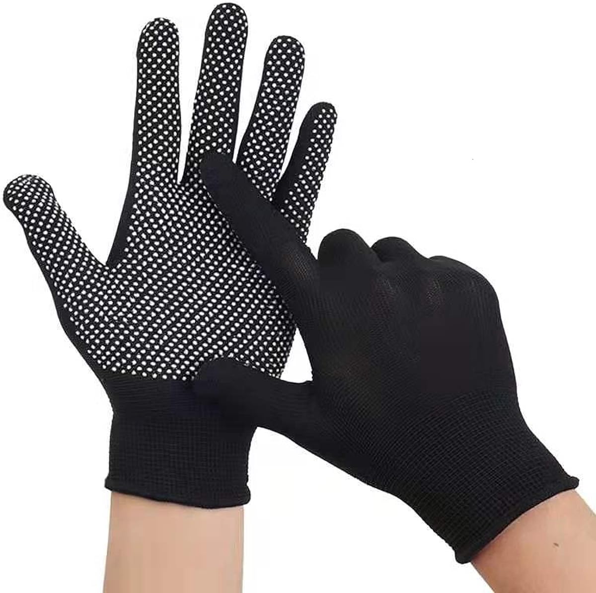 10 pairs work gloves with grip, Thin & Lightweight liner Gloves