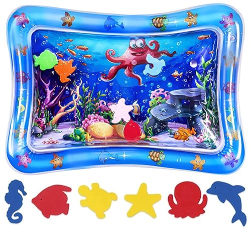 Sinwind Baby Wassermatte,Auslaufsicheres PVC Wassergefüllte Spielmatte für Baby Spielzeuge 3-9 Monate, Babyspielzeug für frühe Entwicklung des Säuglings
