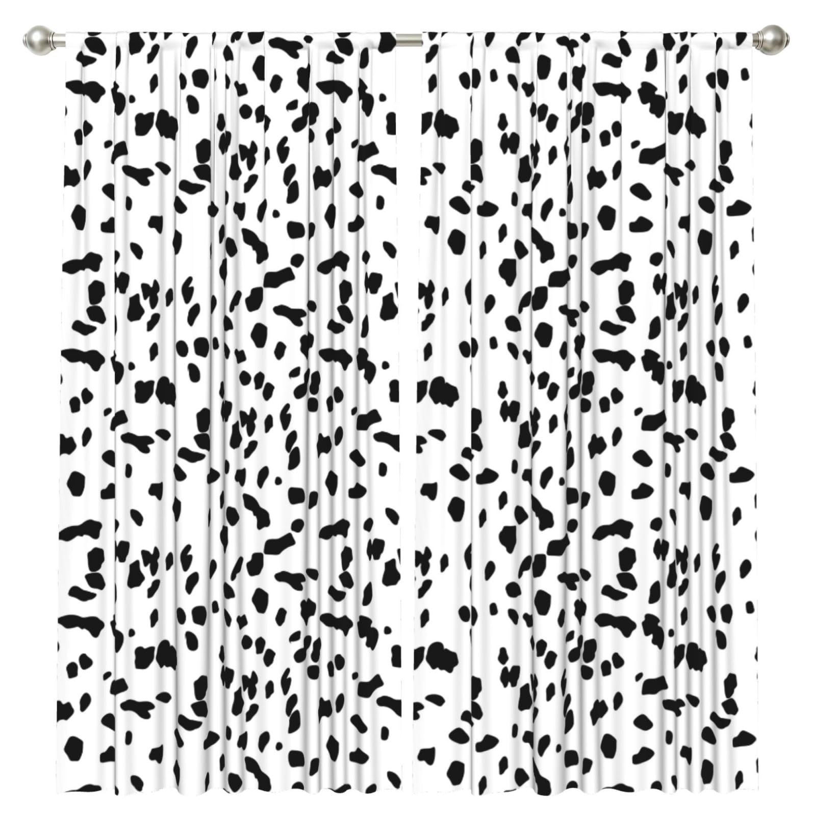 InOmak Dalmatian Print, 2 Panels Window Curtains 52 x 84 Inch Blackout Curtains for Living Room Bedroom