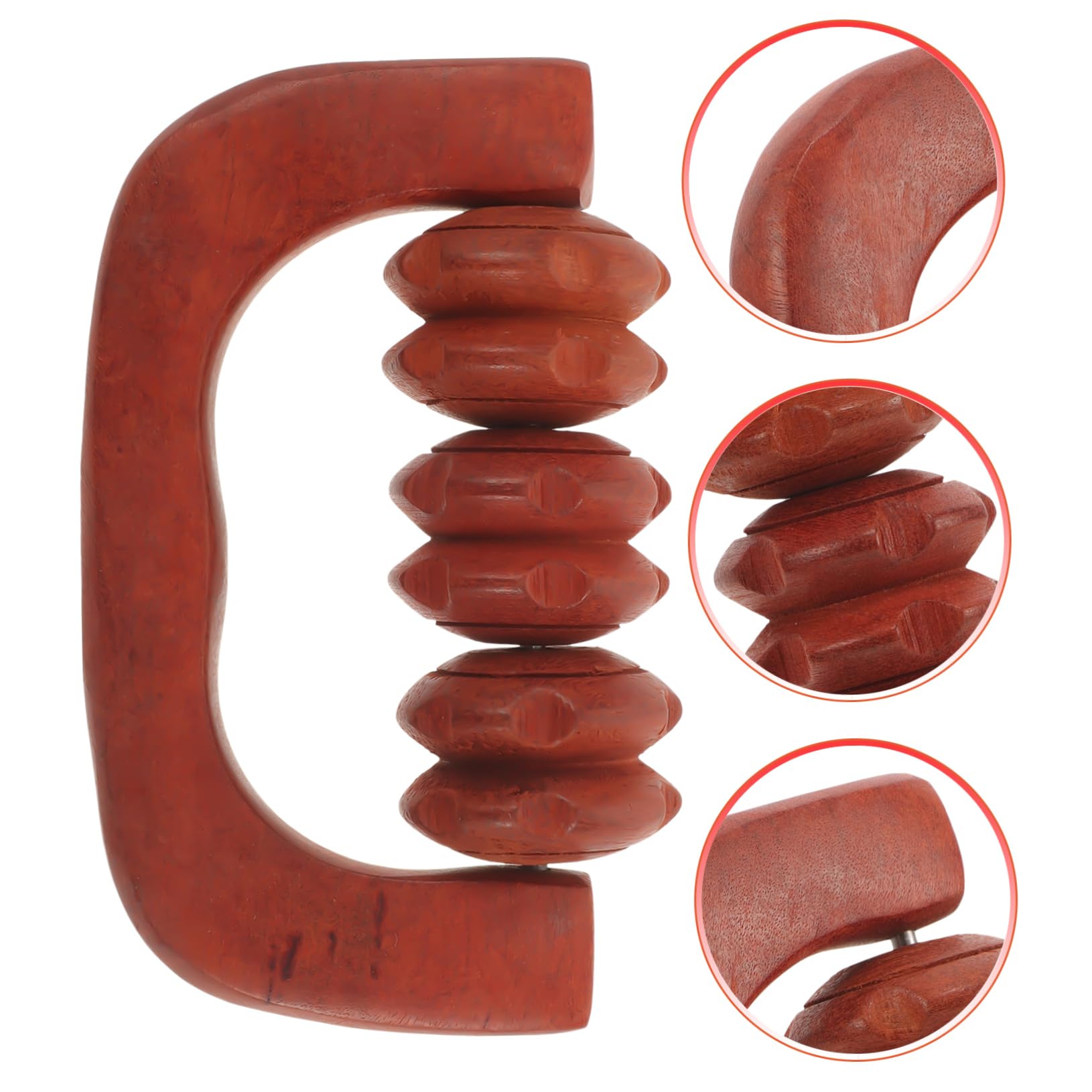 Healeved 3 Piezas Masajeador de rodillos de madera. Rodillo de masaje de madera Masajeador de madera Rodillo de madera para masaje masajeador de rodillos para el cuello rodillo de