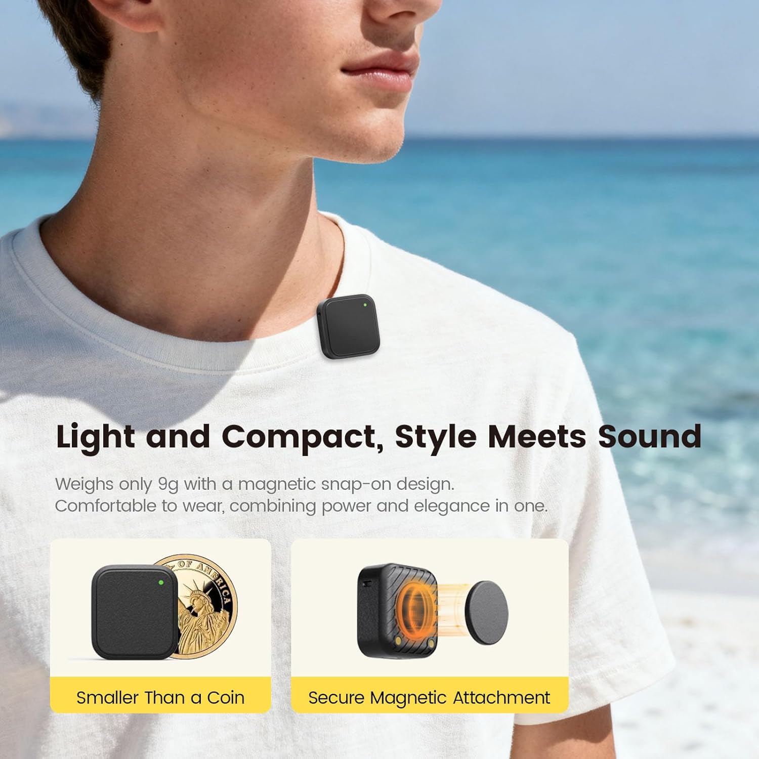 Wireless Lavalier Microphone Kit (2 TX + 1 RX + Charging Case) | 20H Battery Life, Magnetic Attachment, Compatible with Xtra Muse & DJI Osmo Pocket 3 & 4 for Vlog & Live Streaming