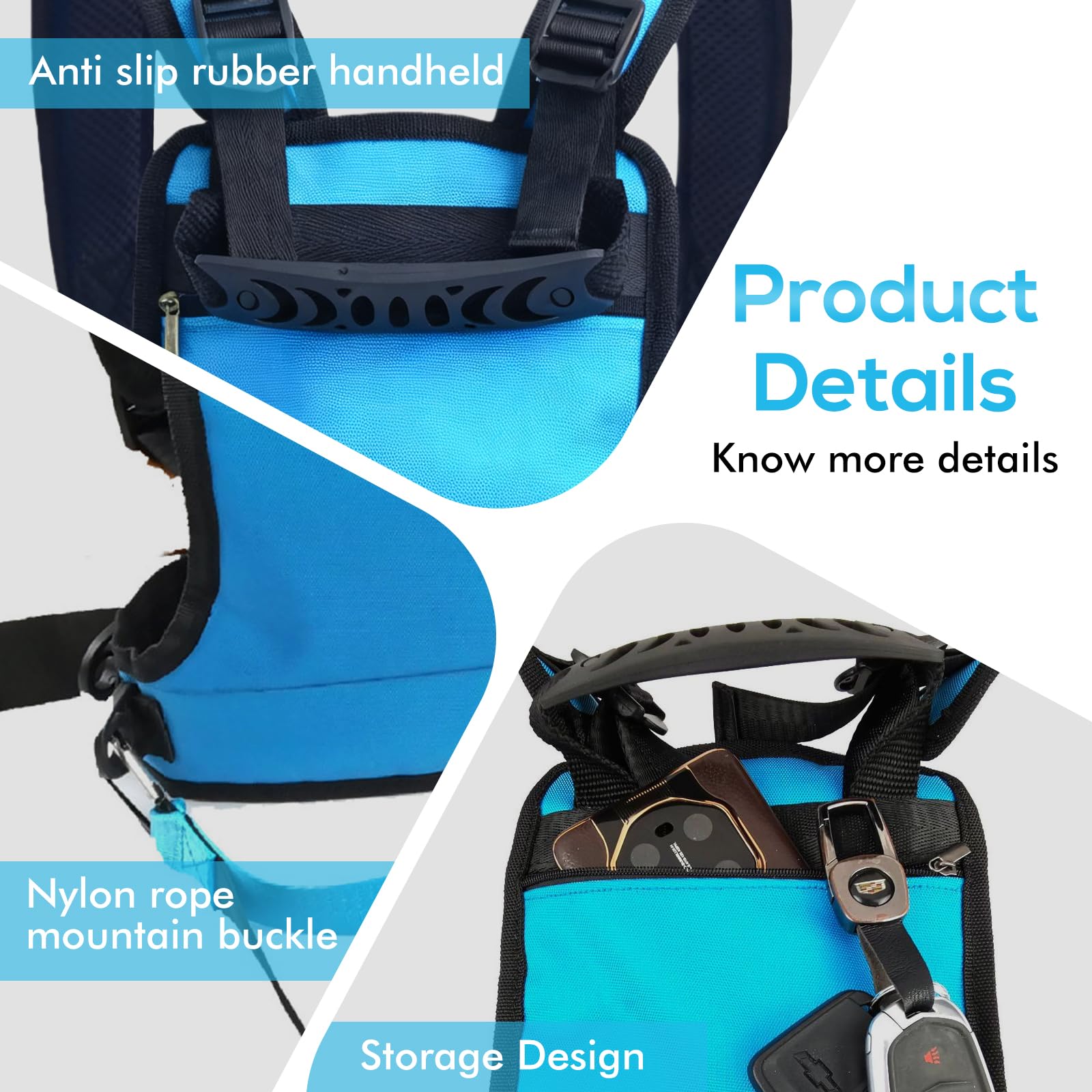 Ski-Trainingsgurt, Ski- Und Snowboard-Trainingsgurt, Ski Harness, - Und Snowboard-Trainingsharnisch Mit Nylonschlaufe, Trainingsgeschirr Für Anfänger, Zum Fahren, Snowboarden(Blau)