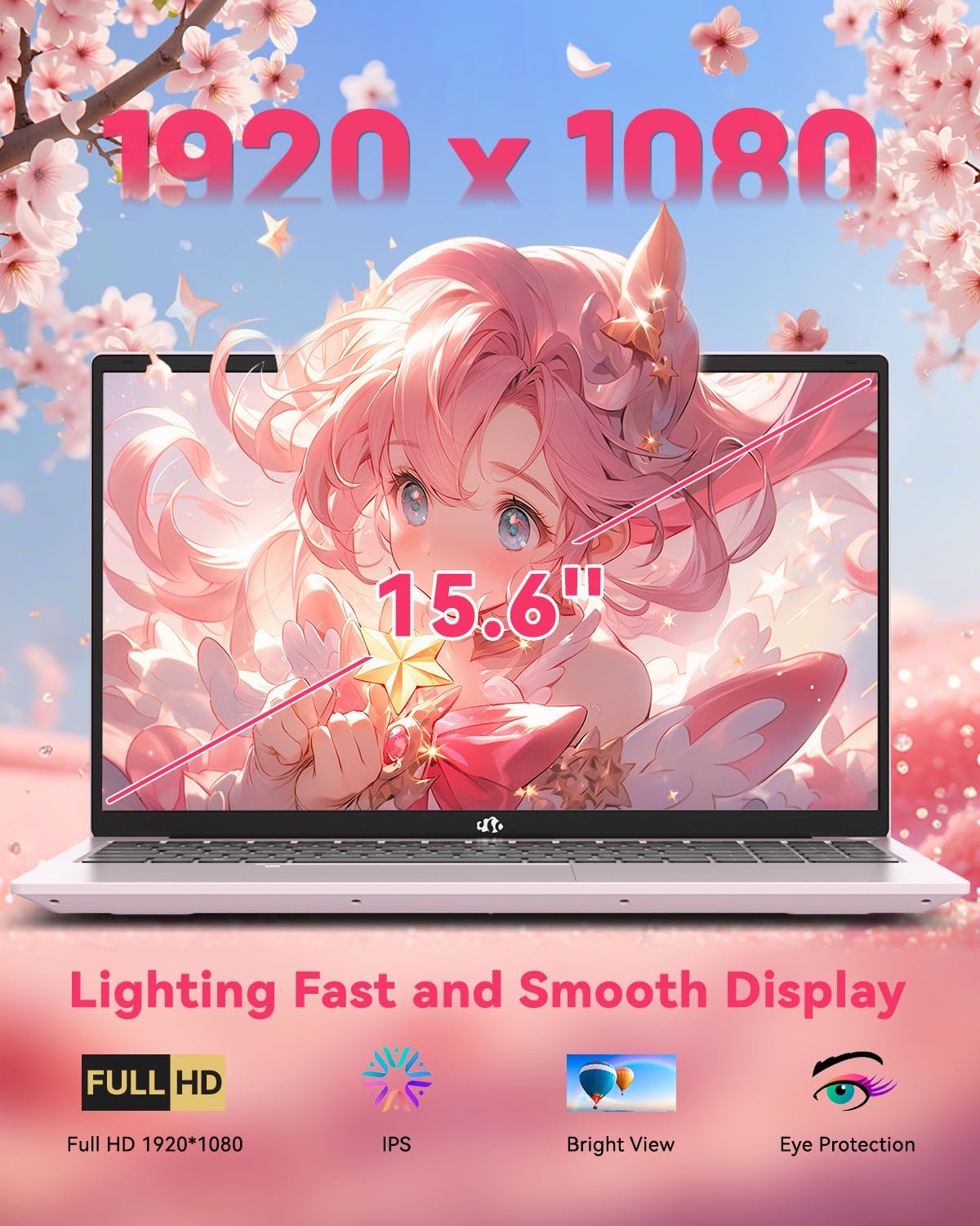NIMO 15.6" Light-Gaming-Laptop, 8 Cores AMD Ryzen 7 Pro 6850U 32GB LPDDR5 RAM 1TB SSD (Beat i7-1360P Up to 4.7GHz) AMD Radeon 680M GPU IPS FHD Computer with 100W Type-C Backlit Keyboard Fingerprint