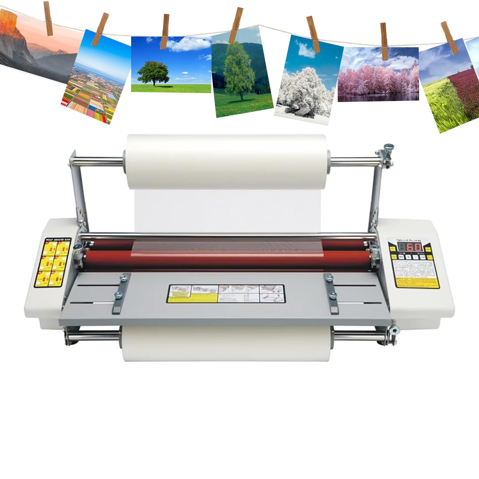 Laminator, Komercyjny Laminator Na Zimno I Gorąco O Mocy 500 W Z Ekranem Lcd, Jednostronny I Dwustronny, Prędkość 1,1 Mln/Min, Idealny Do Zdjęć I Kartek
