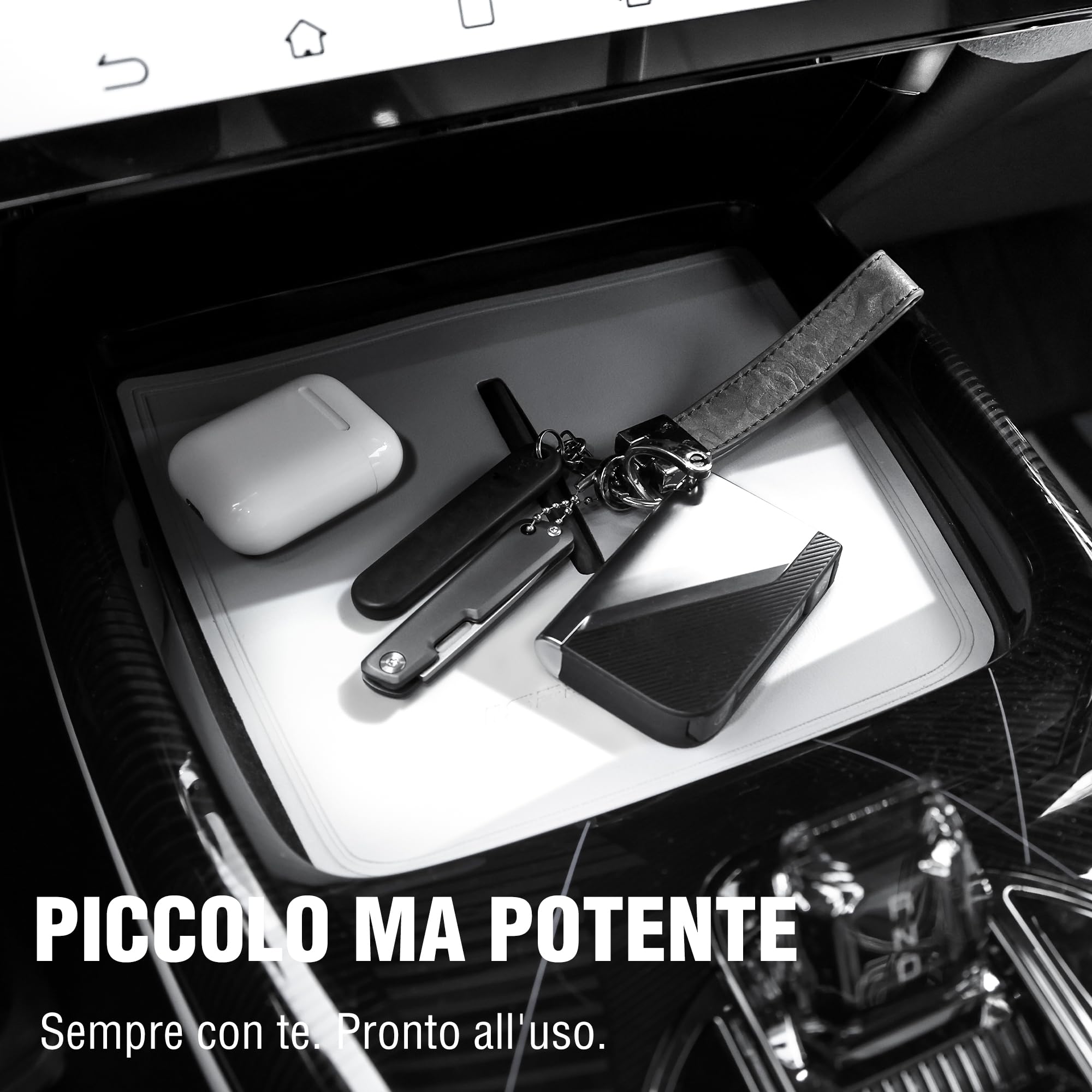 FLISSA Mini Coltello EDC, Lama Affilata in Acciaio 14C28N, Finitura CNC, Manico in Alluminio, Compatto e Portatile per Attività Quotidiane e Outdoor, Grigio