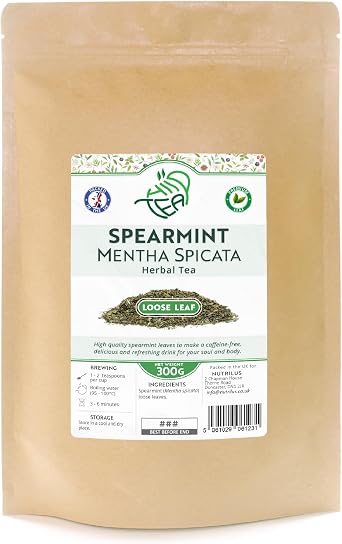 Spearmint Loose Leaf Herbal Tea - Pure Mint Leaves - Refreshing Tea 300g