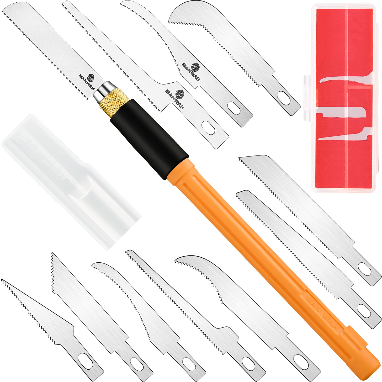 Buy 19 Pieces Mini Hand Saw Craft Blades Tools Model DIY Saw Tool Kit Hobby Blades Utility