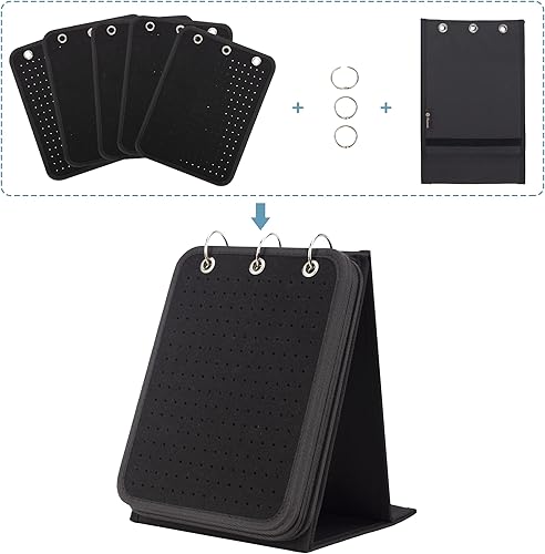 Miniatura 5 de PACMAXI Soporte para exhibición de pines, organizador de alfileres, páginas de exhibición de pines esmaltados para almacenar más de 240 pines,