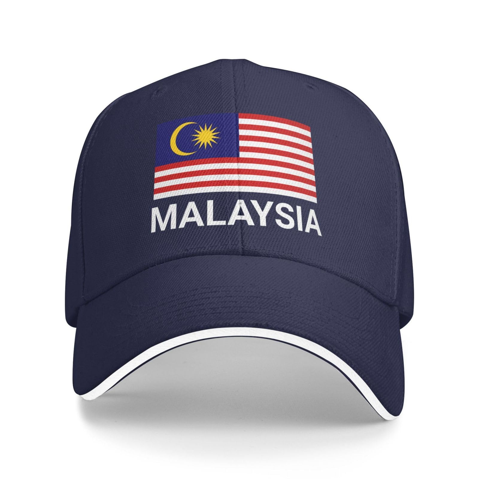 Support Malaysia Flag Hat Malaysian Caps for Men Women I Stand with Malaysia Baseball Cap Trucker Hats Navy Blue — image 1
