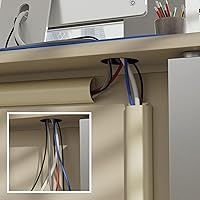 Vista 6 de D-Line Ocultador de cable semicircular, cubierta de cable patentada, ocultar cables de montaje en pared de TV, canaleta para cables, cubiertas