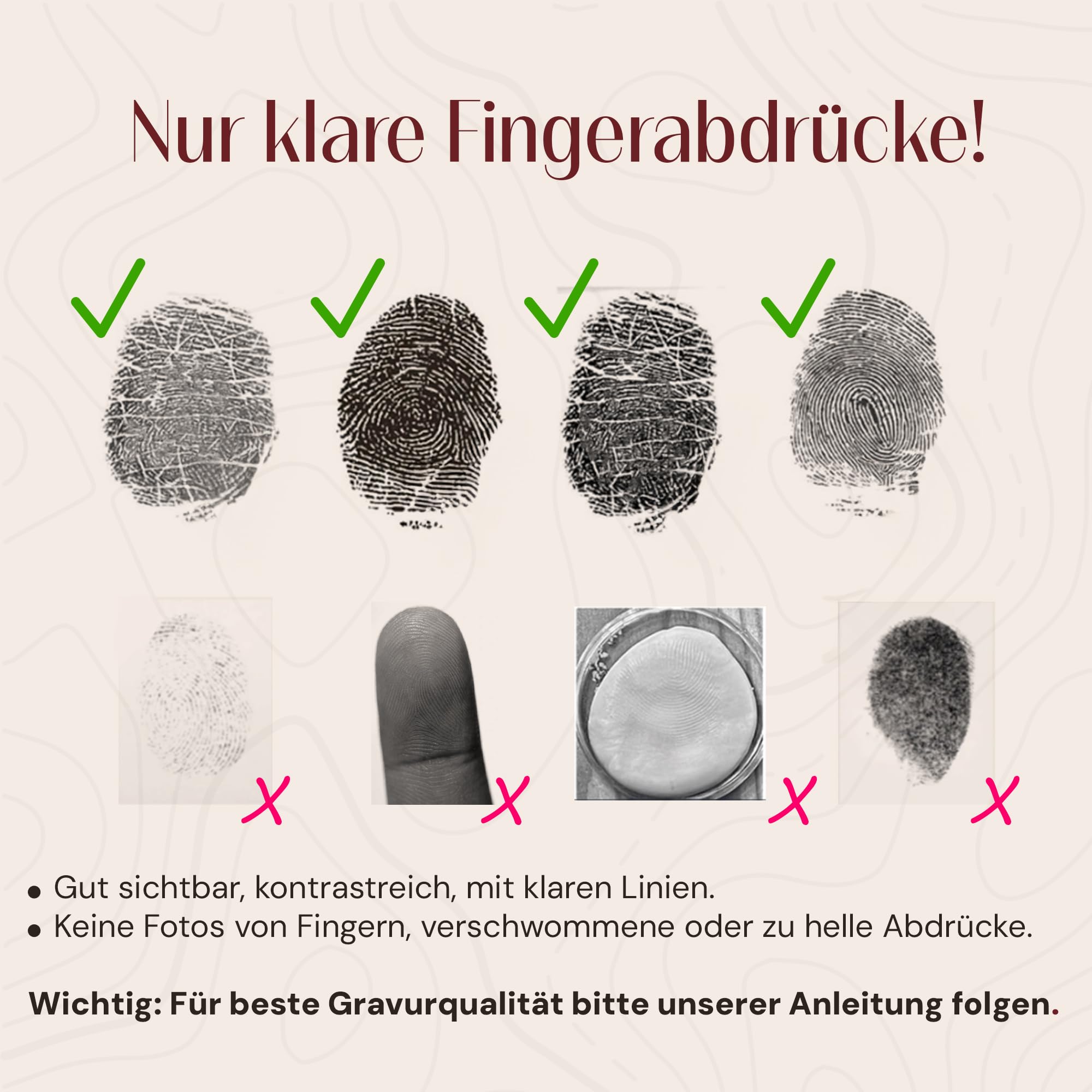 Personalisierte Fingerabdruck Kette mit Gravur – Optional mit Geburtsstein oder Buchstaben – 18K Vergoldung, Roségold, Silber – Erinnerungsschmuck & Geschenkidee