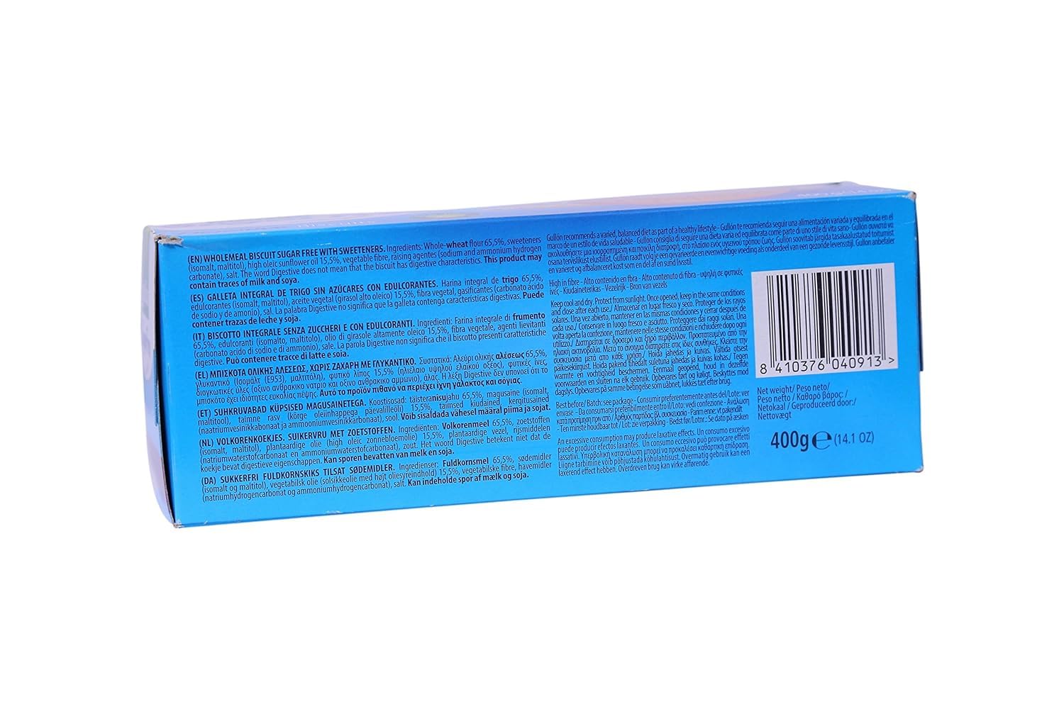 Gullon Sugar Free Digestive Cookie 400g (Pack of 4)