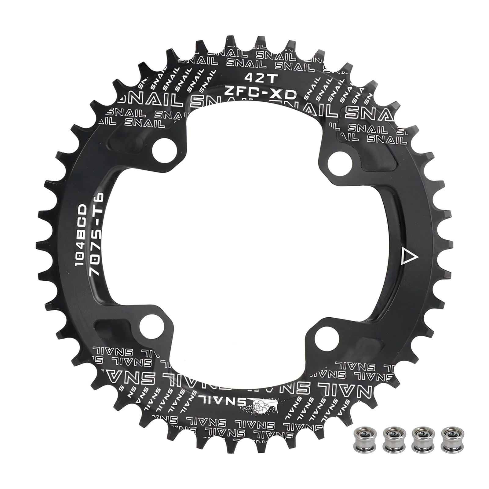 BESNIN 104 BCD Plateau Rond 30T 32T 34T 36T 38T 40T 42T 44T 46T 48T 50T 52T Plateau Simple Large Étroit pour 7 8 9 10 11 12 Vitesses VTT, BMX, Vélo de Route