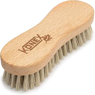 KONEX Bristle Brush for Cleaning - Heavy Duty Scrub Brush - Economy Utility Hand-Held Brush, Nylon Fiber, Wood Body - Idea...