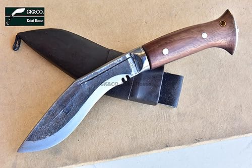 Miniatura 2 de GK&CO. Kukri House KukriKhukuri genuino - Hoja negra de 5 pulgadas (sin óxido) Panawal Khukuri - Fábrica hecha a mano en Nepal.