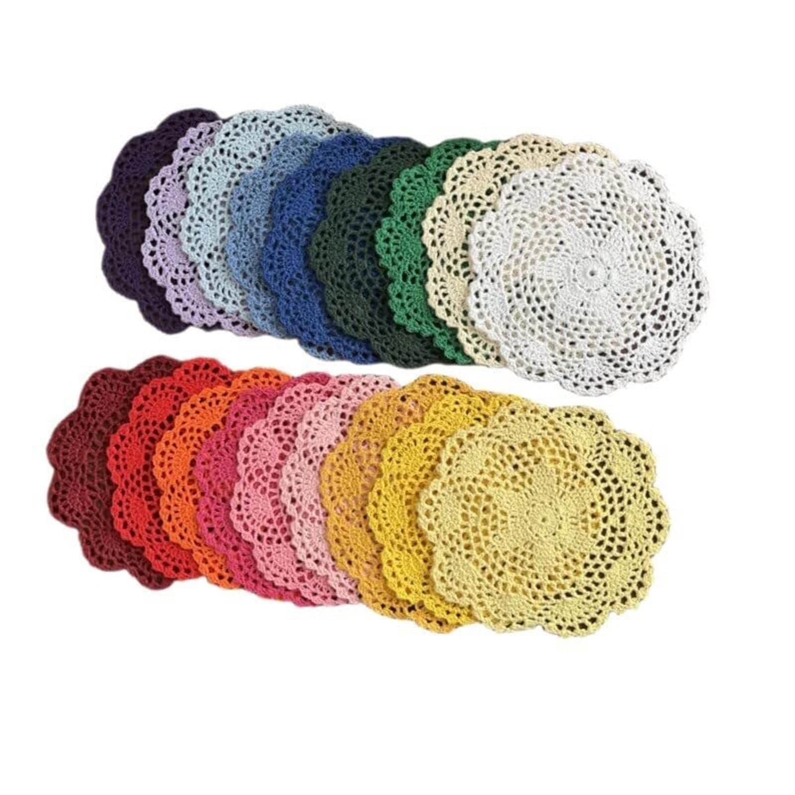 18 Unids/Lote Posavasos Redondos De Ganchillo 8 Pulgadas para Café, Té