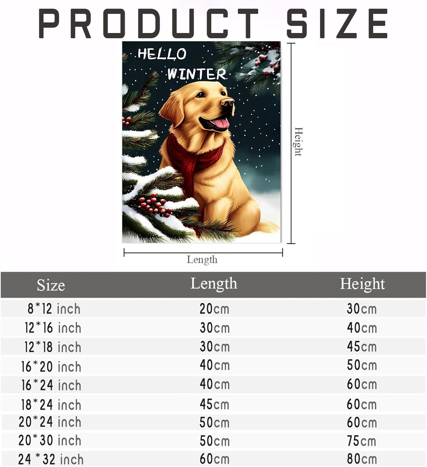 Worihut Full Round Diamond Painting by Number Kit Cross Stitch, Winter Dog DIY Full Round Diamond Art with Accessories & Tools,Wall Decoration Crafts for Home Wall Decor 12x18 Inch