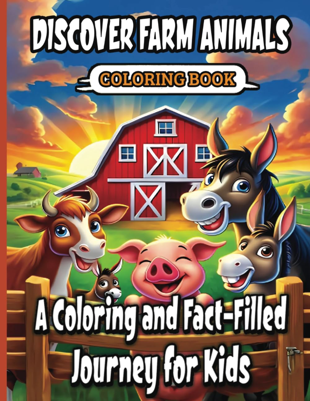 Discover Farm Animals Coloring Book: A Coloring and Fact-Filled Journey for Kids