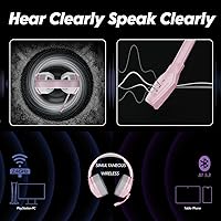 Vista 58 de NUBWO G06 - Audífonos inalámbricos para videojuegos con micrófono para PS5, PS4, PC, Mac, 3-en-1, inalámbricos 2.4GHz para PlayStation, modo Naranja