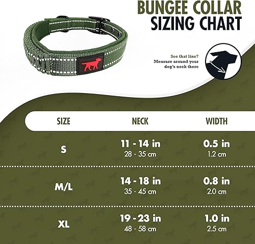 Miniatura 2 de Tuff Pupper  Collar resistente con asa para perro  Collar de nailon balístico resistente  Collar de perro reflectante acolchado con accesorios de