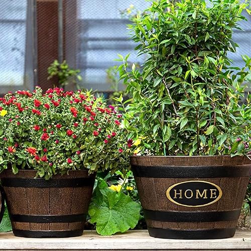 Miniatura 6 de Yardwe Maceta de entrenamiento de bonsái de resina de imitación para jardinería, maceta decorativa para balcón, diseño para plantas suculentas de